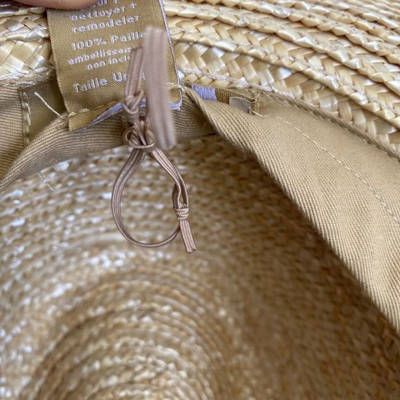 Gigi Pip Isla Sunhat Natural Straw Wide Brim Fedora Suede Band NEW (Other) OS - Picture 8 of 9